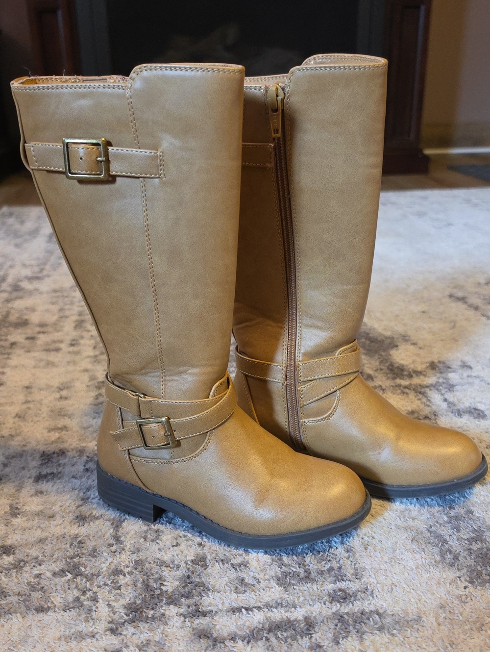 Kohl's Tan Knee-High Buckle Riding Boots - Women's